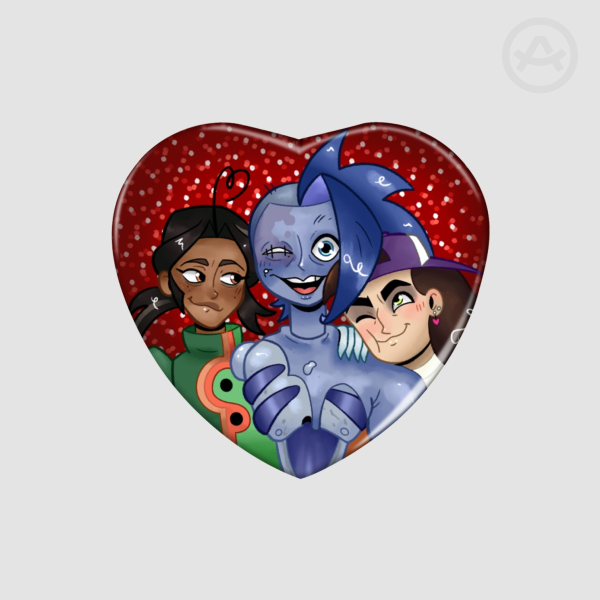[Knights Of Guinevere] Andy x Gwen x Frankie - Heart Shape Holographic Badges