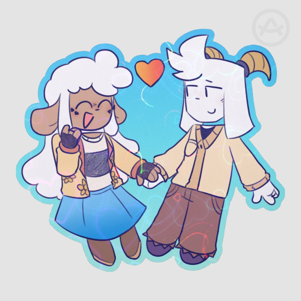 [OC] Orion and Celeste Holding Hands Sticker