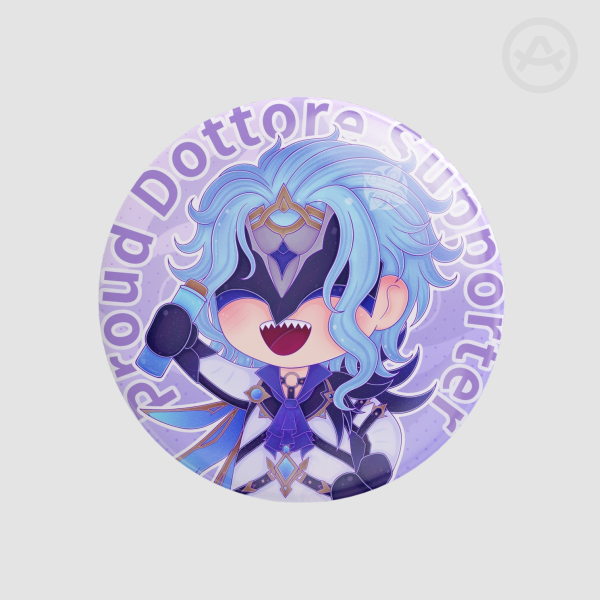 Genshin Impact Dottore Button Pin 75mm