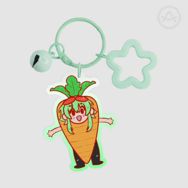 Vocaloid GUMI Carrot Colored Edge Acrylic Keychain