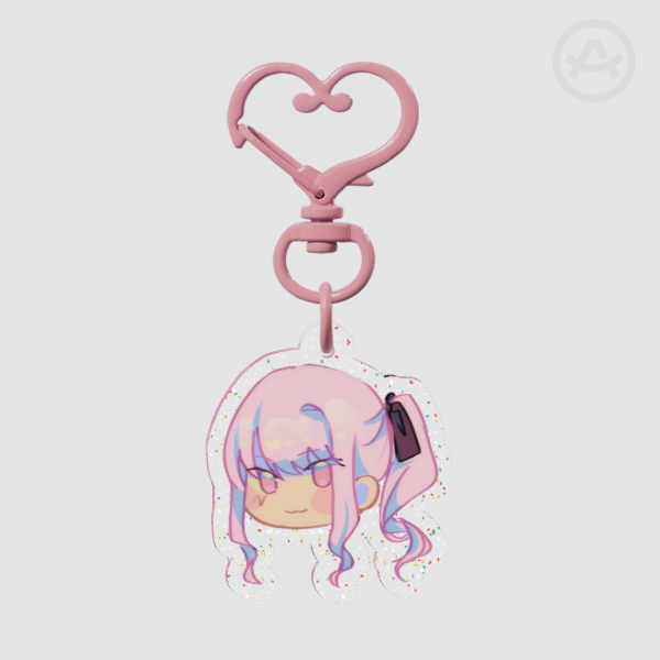 Mizuki Akiyama Chibi Head Glitter Keychain