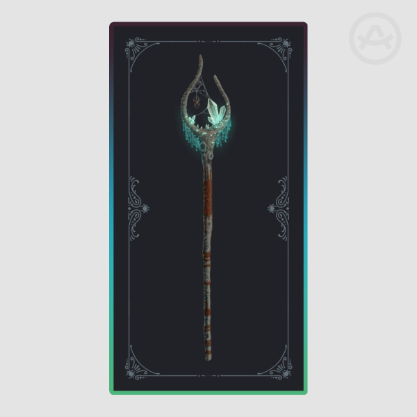 Cave Fantasy Staff Sticker - Rectangle
