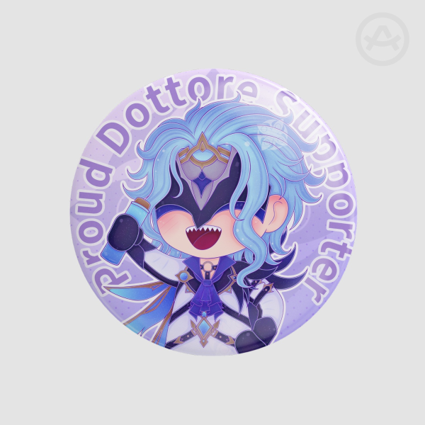 Genshin Impact Dottore Button Pin 58mm