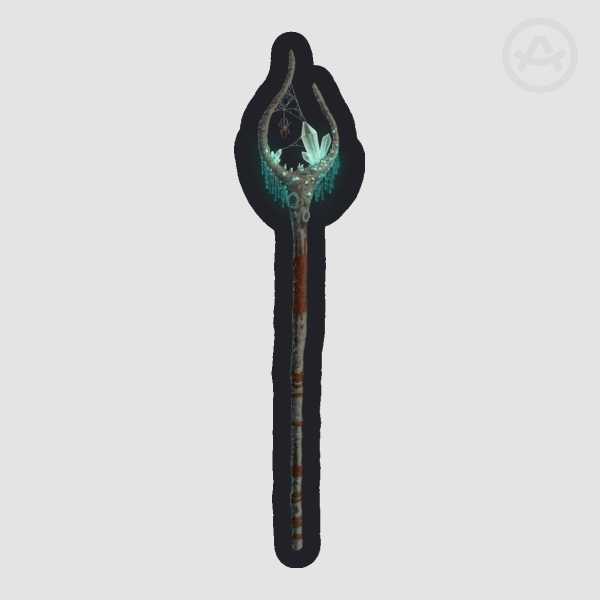 Cave Fantasy Staff Sticker - Cutout