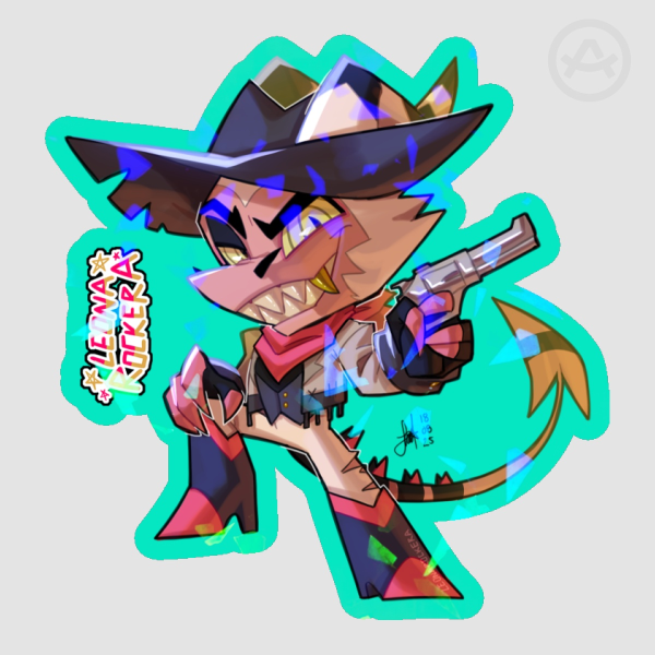 Striker Colored Edge Die Cut Stickers