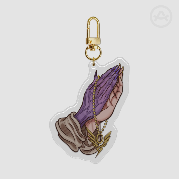OVERWATCH MOICY Moira praying hands + Mercy rosary KEYCHAIN