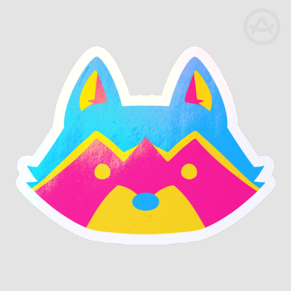 Pansexual Raccoon sticker // rainbow holographic