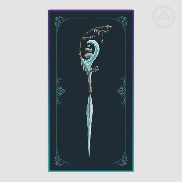 Tundra Fantasy Staff Sticker - Rectangle