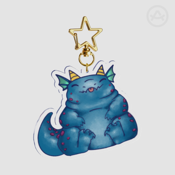 "fat and happy" Clear Acrylic Keychains