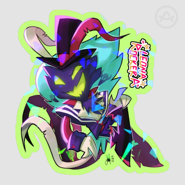 Asmodeus Colored Edge Die Cut Stickers