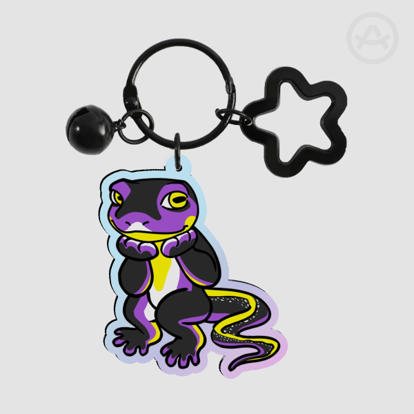 Nonbinary Newt Keychain