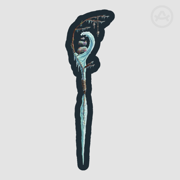 Tundra Fantasy Staff Sticker - Cutout