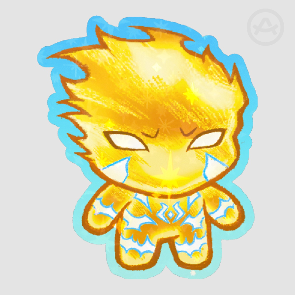 Outline chibi sticker