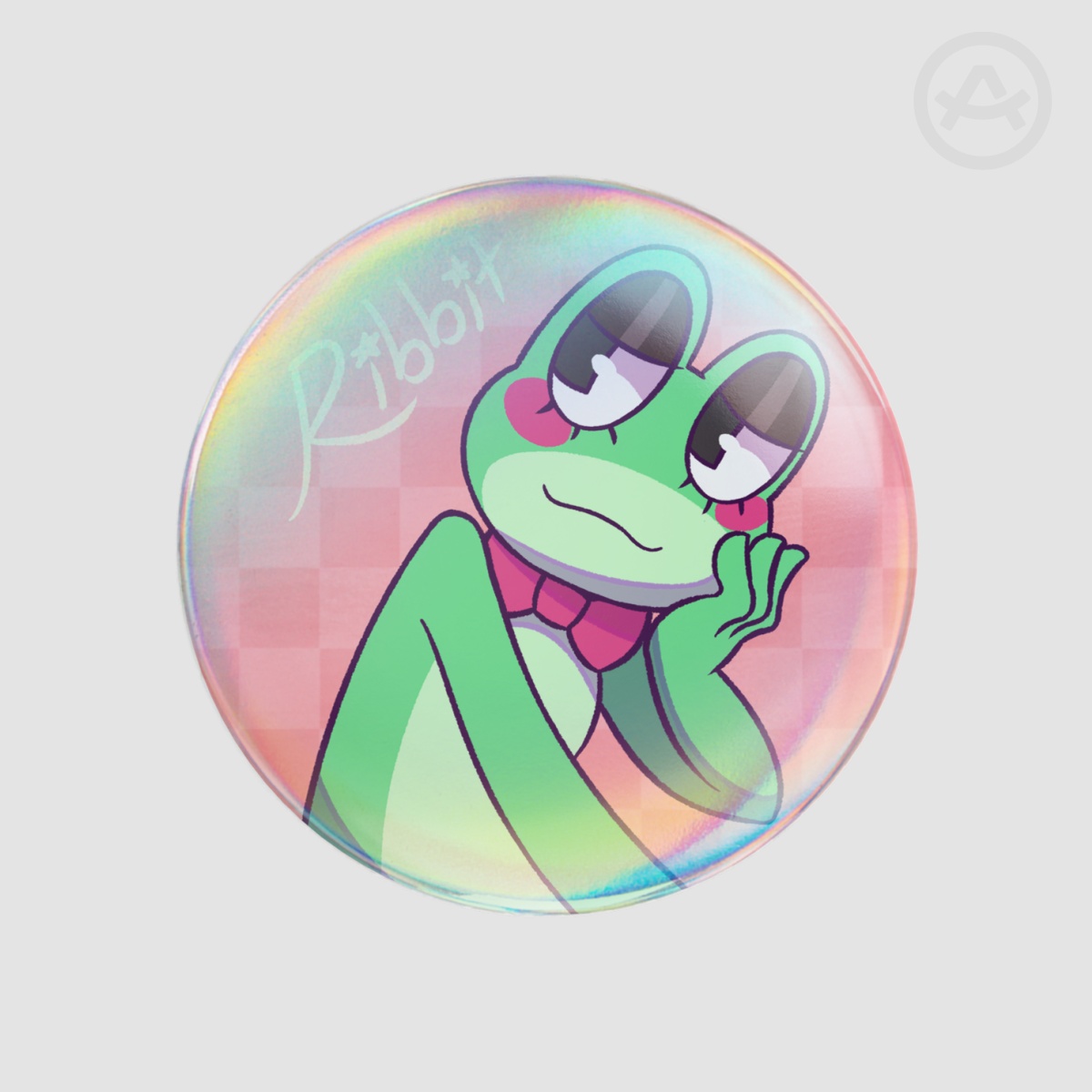 Ribbit Round Badge