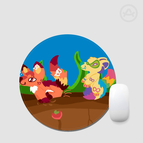 AuDHD Buddies Round Mouse Pad