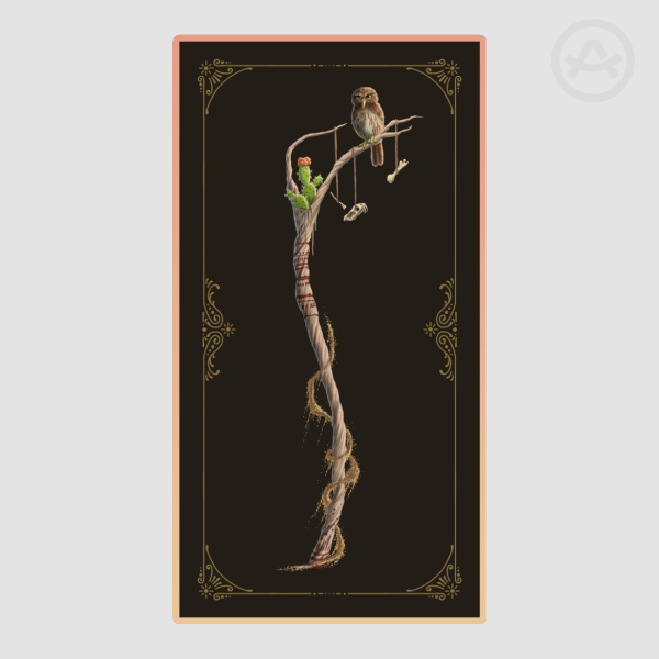 Desert Fantasy Staff Sticker - Rectangle