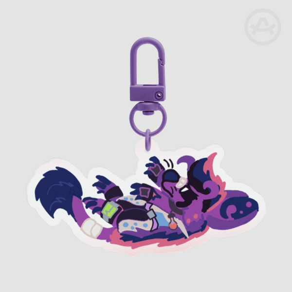 Flopped Over Finnegan Acrylic Keychain