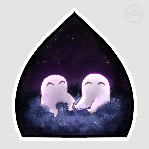 "nightcrawler buddies" Colored Edge Die Cut Stickers
