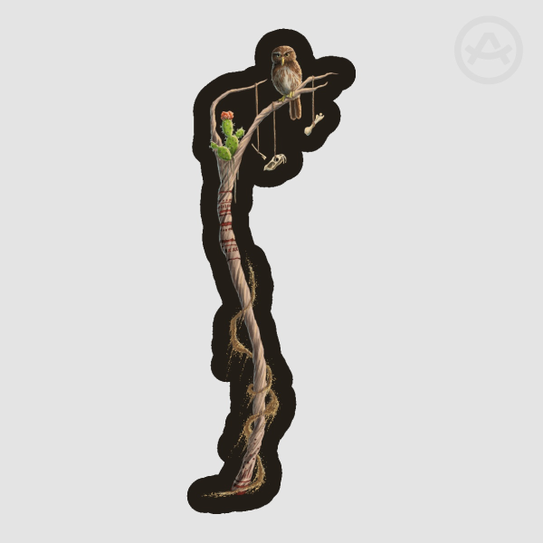 Desert Fantasy Staff Sticker - Cutout