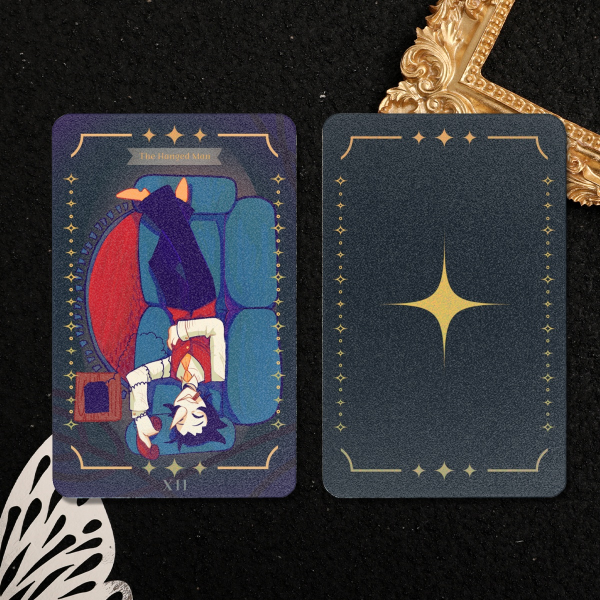 Spamton Hanging Man Tarot Card