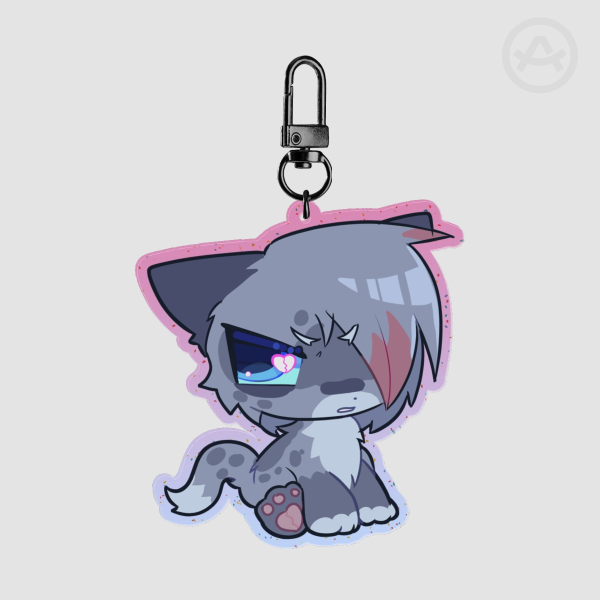 Ashfur WARRIORS Glitter Gradient Keychain