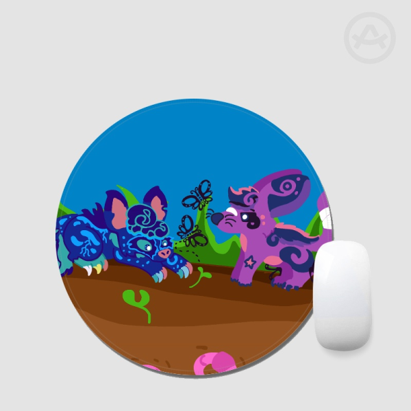 Disability Duo Round Mouse Pad
