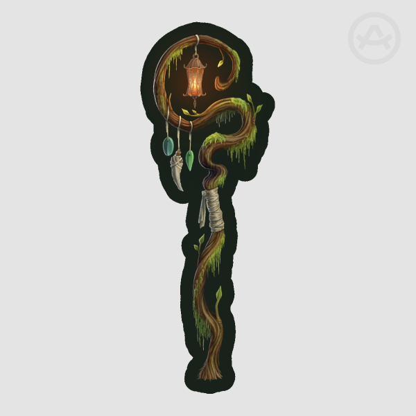 Fantasy Staff Sticker - Cutout