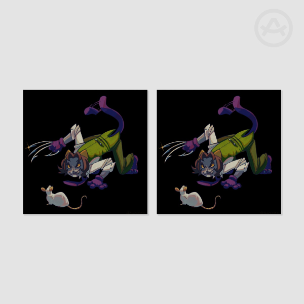 Nepeta on the hunt - Card