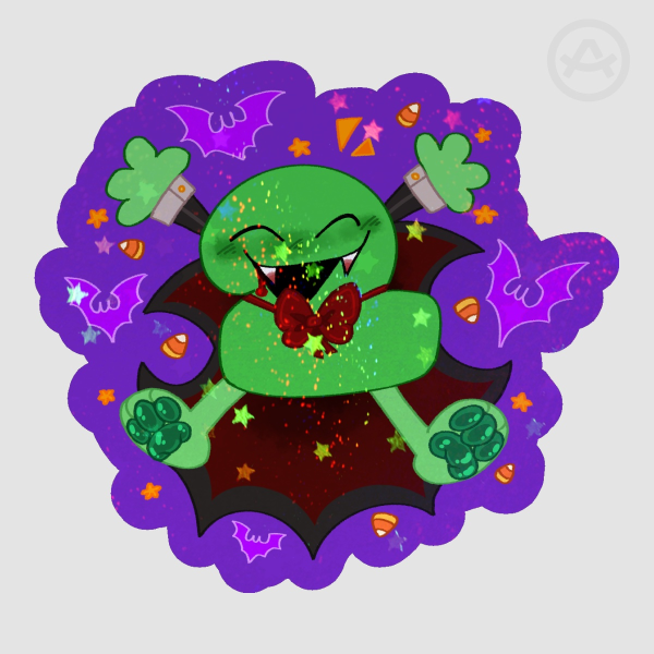Two Tpot Halloween Sticker