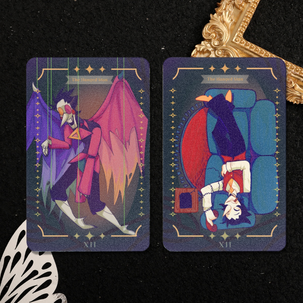 Spamton Hanging Man Double Tarot Card