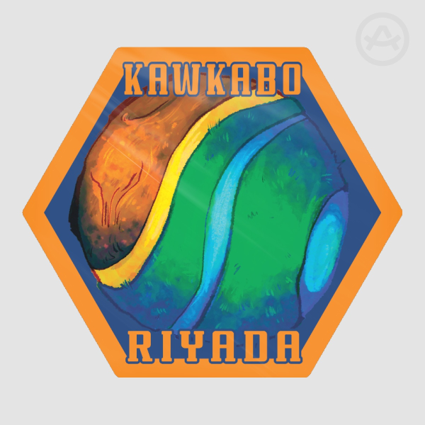 Kawkabo Riyada - Hexagon Sticker