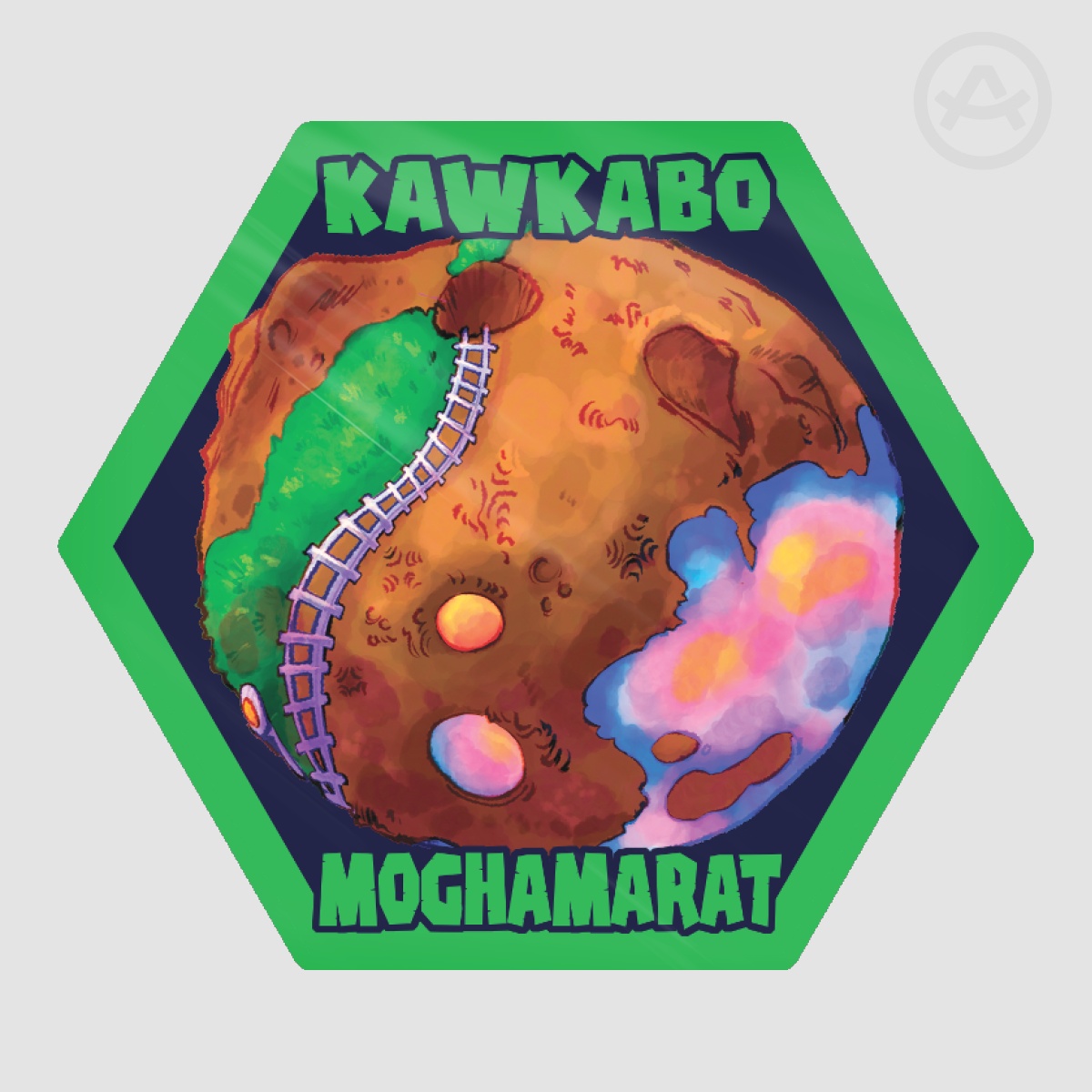 Kawkabo Moghamarat - Hexagon Sticker
