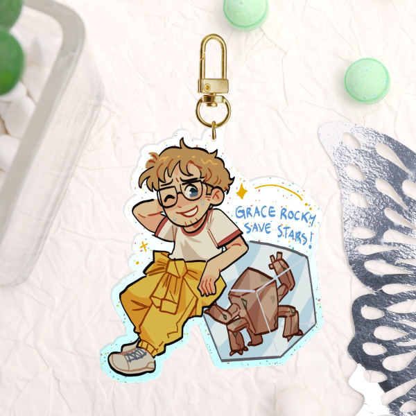 Grace and Rocky Keychain