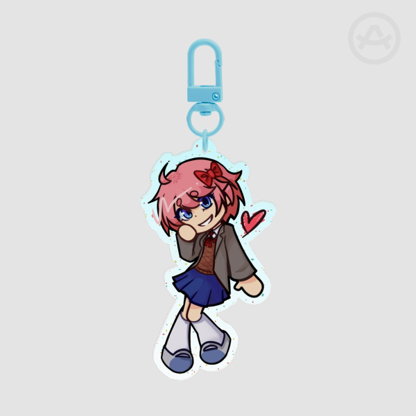 Sayori Glitter Keychain