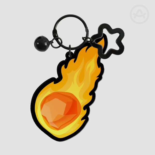 Remi Comet Keychain - "Glittery Emo"