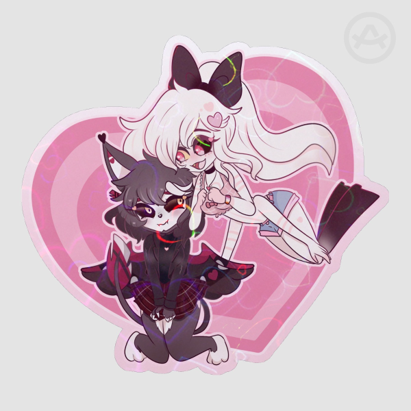 Huskerdust sapphic sticker - hazbin hotel