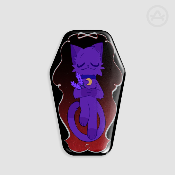 CatNap | Coffin Shape Holographic Badge