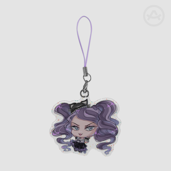 EAH - Kitty Epoxy Glitter Keychain