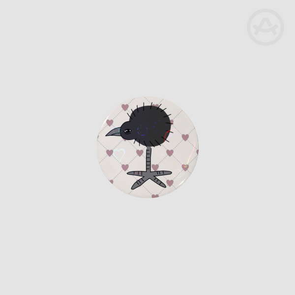 Baby Pukeko - DAMN!!!!!!!!!!!!!!!!!!!!!!!!!!!!! Bird Button Pin