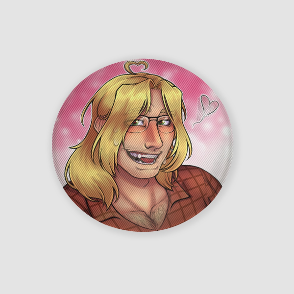 Pink Lenticular Round Badge - 2.28"(58mm)