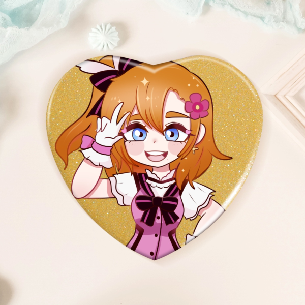 Honoka Kousaka Love Live heart badge