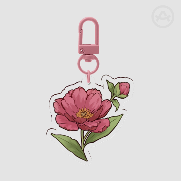 Flower Pink Keychain