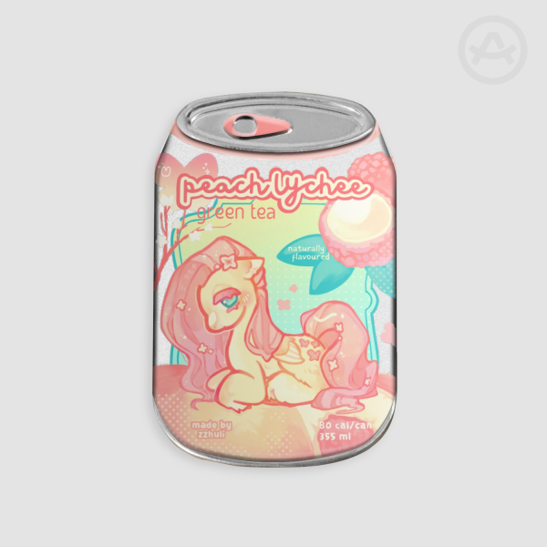 fluttershy | mlp soda can badge