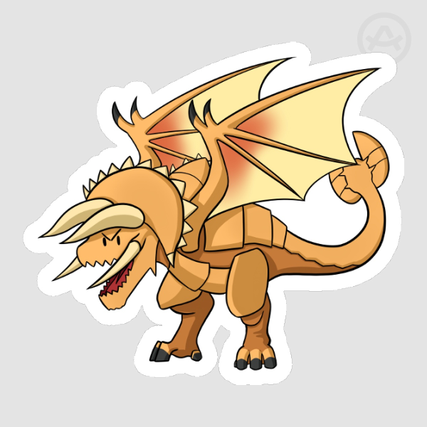 Fanart Series - Monster Hunter Stylized Mons Diablos Sticker