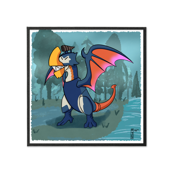 Fanart Series - Monster Hunter Stylized Mons Gypceros Artboard Print