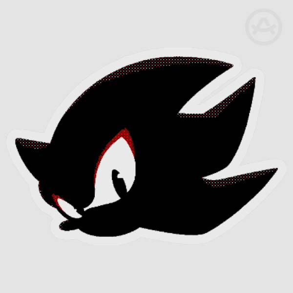 Shadow The Hedgehog Icon PET Sticker