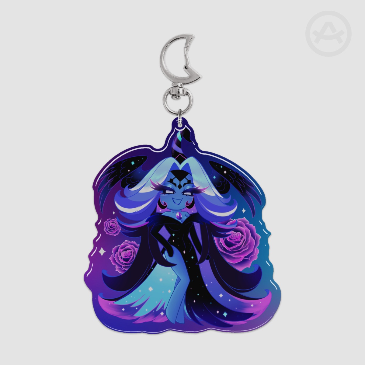 Black sugar swan cookie keychain