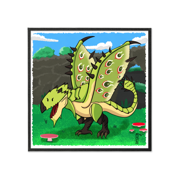 Fanart Series - Monster Hunter Stylized Mons Rathian Artboard Print