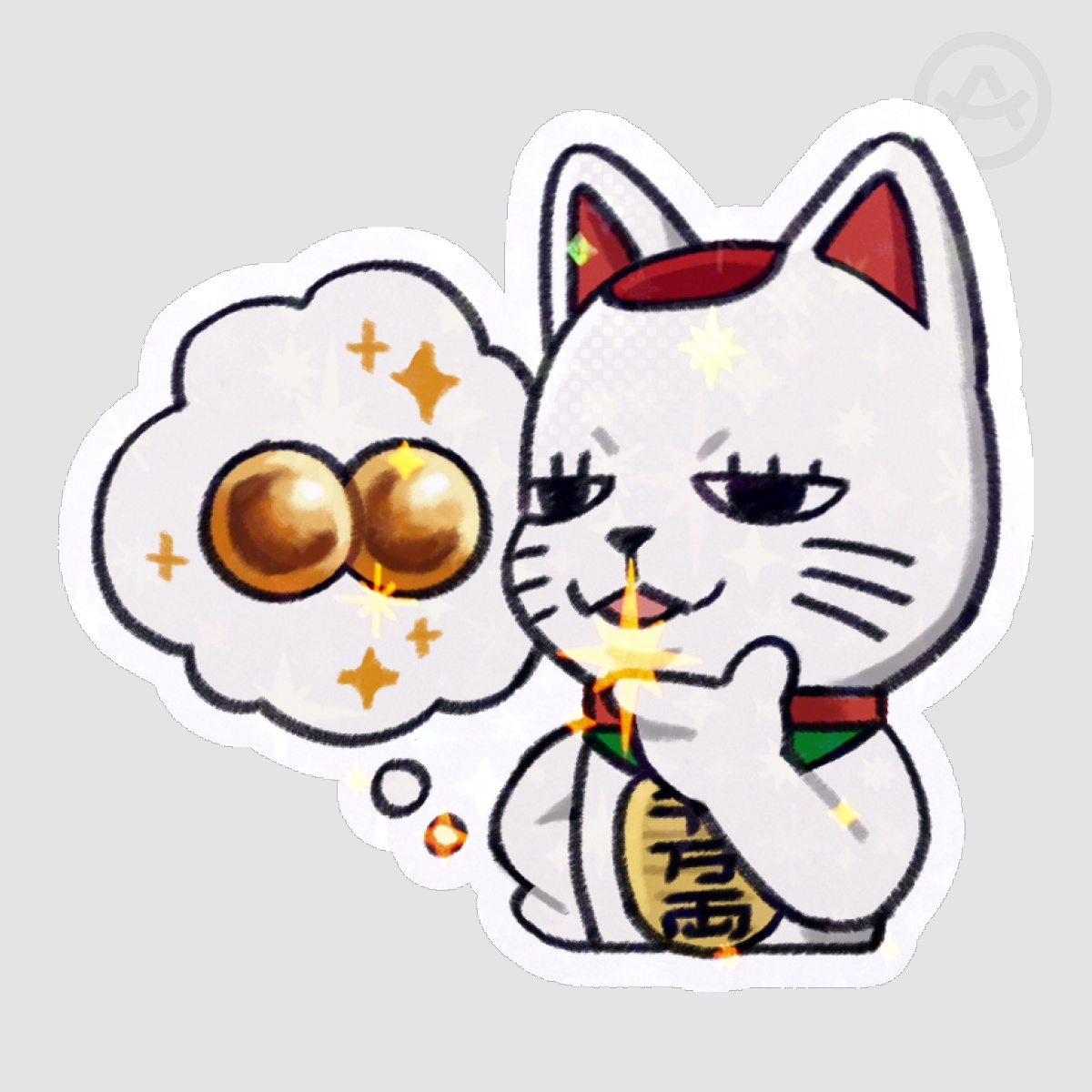 Turbo Granny Golden Balls Sticker