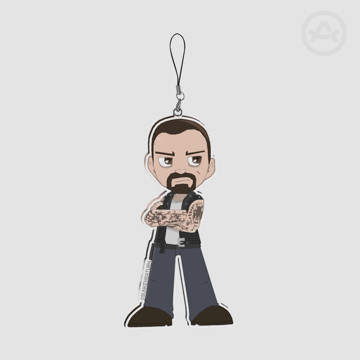 L4D Francis Chibi Large Keychain